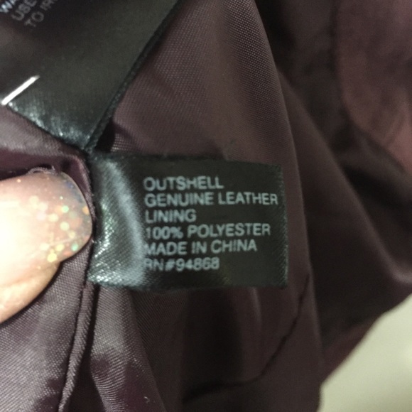 Bernardo purple leather jacket size M EUC - Picture 7 of 7